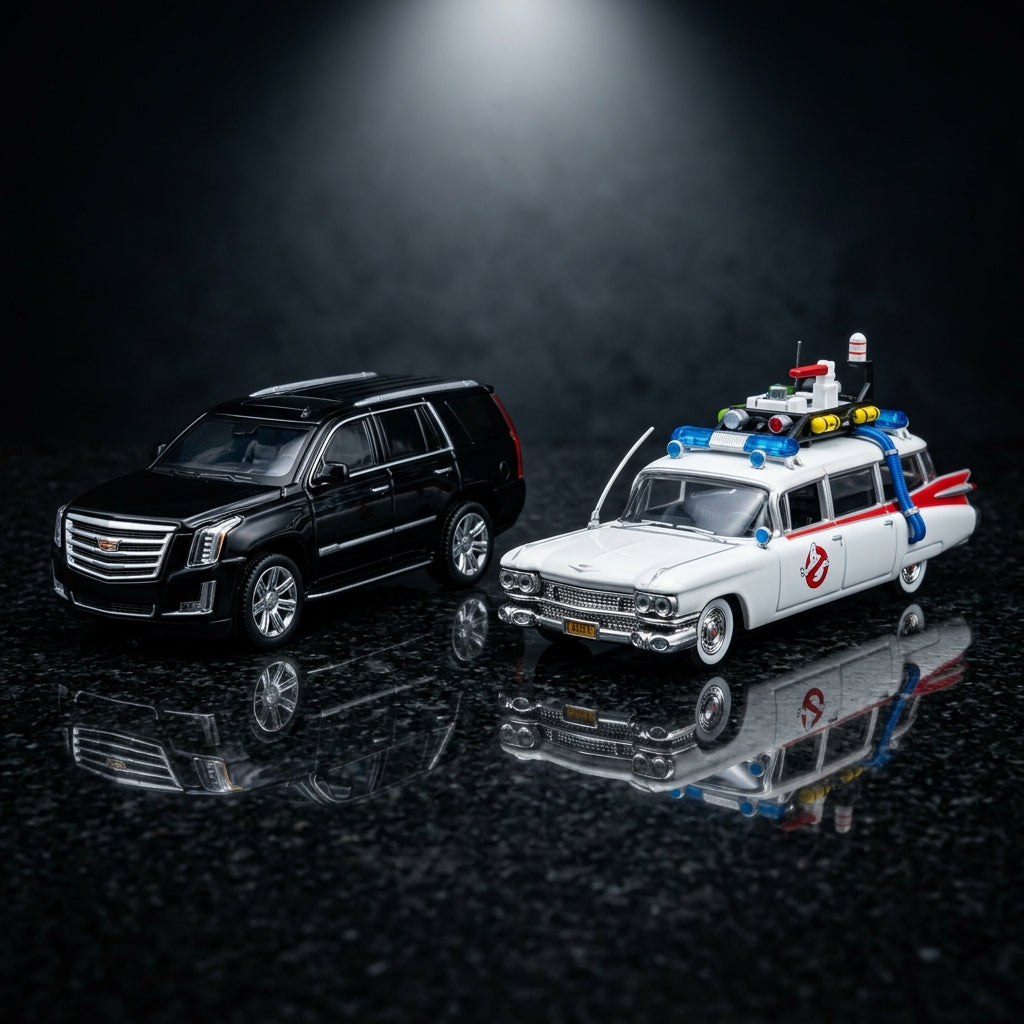 Cadillac Diecast Models - Escalade and Ecto-1 Ghostbusters