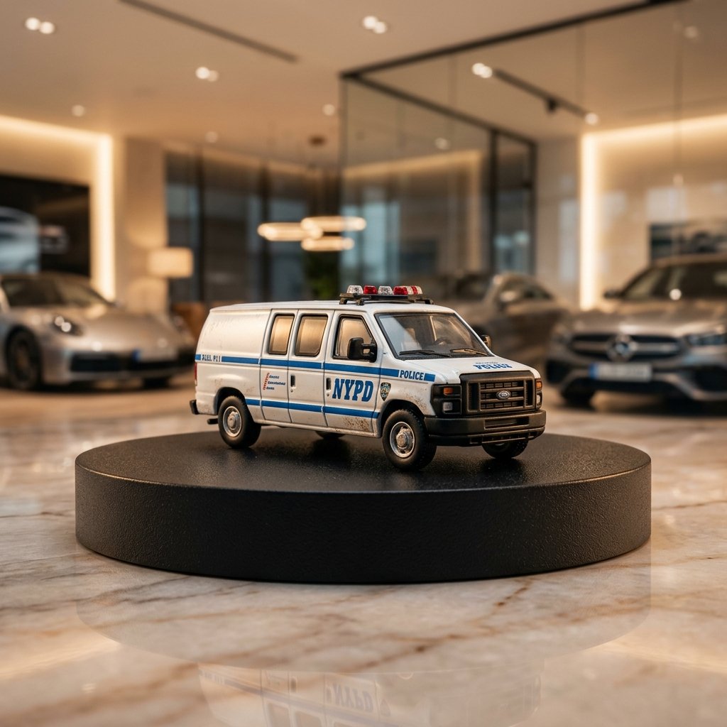 Ford E-350 Van NYPD 596 1:64 Diecast