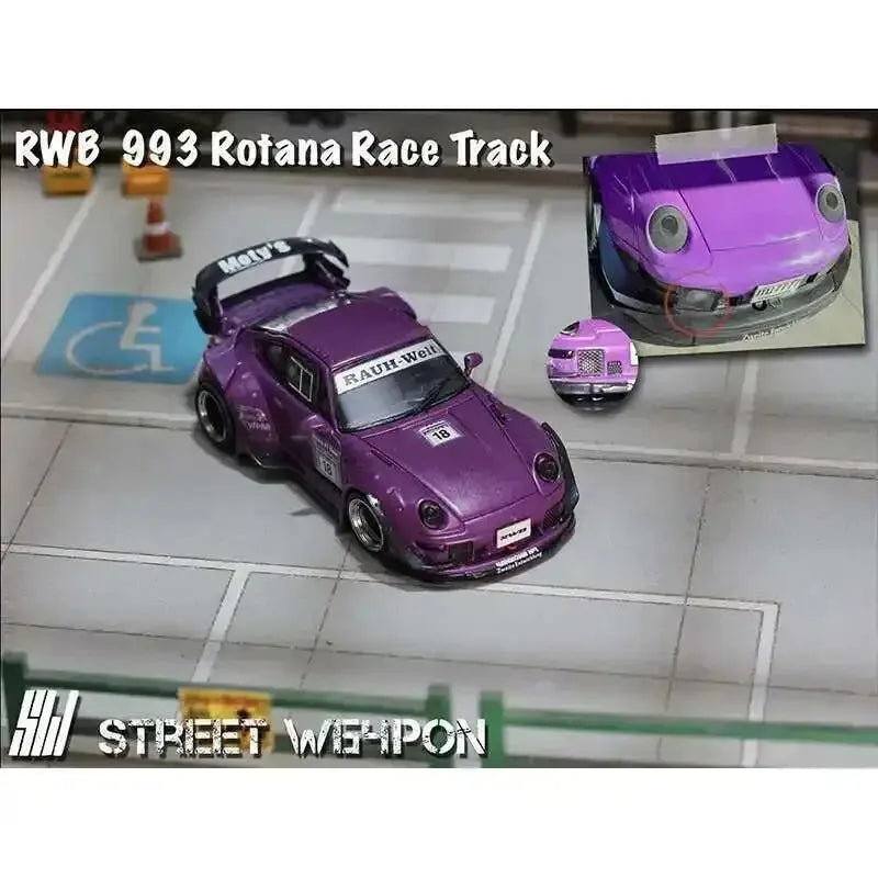 Porsche RWB 993 Rotana 997 Street Weapon 1:64 Diecast