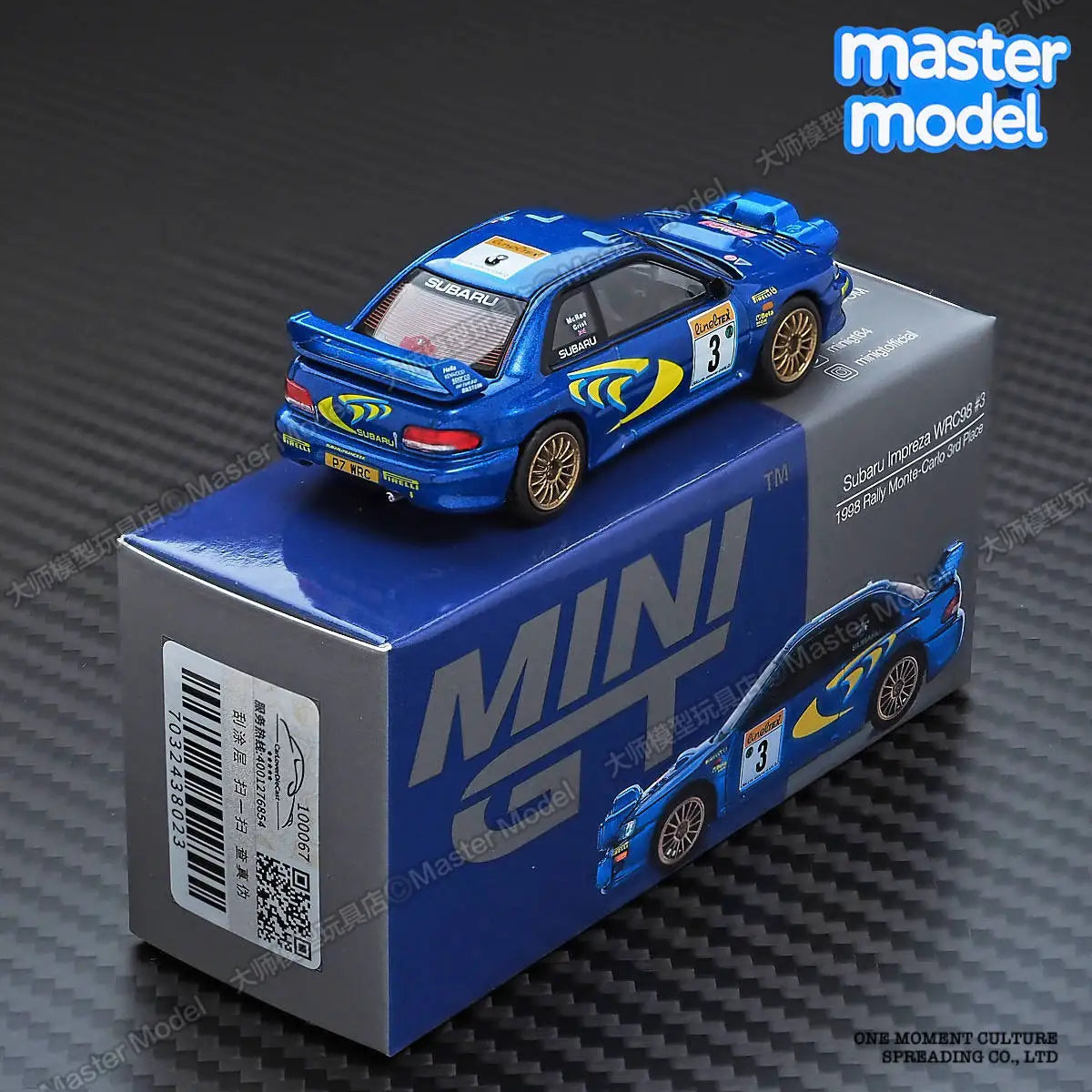 MINI GT Subaru Impreza WRC Rally Car 1998 1:64 Diecast