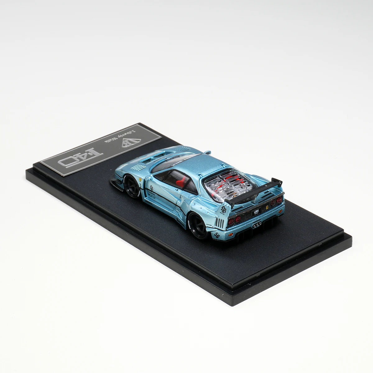 Ferrari F40 LBWK Ice Blue Magic Purple Star 1:64 Diecast