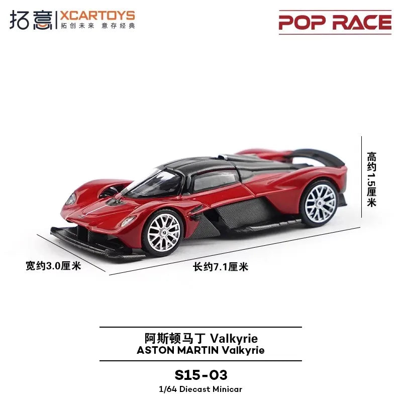 XCARTOYS Pop Race Valkyrie 1 64 Metal Plastic Parts S15 03 1:64 Diecast