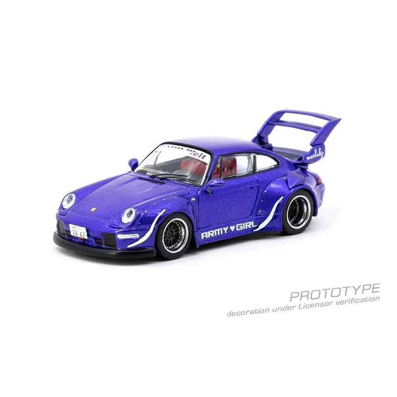 Tarmac Works Porsche TW RWB 993 ARMY GIRL 1:64 Diecast