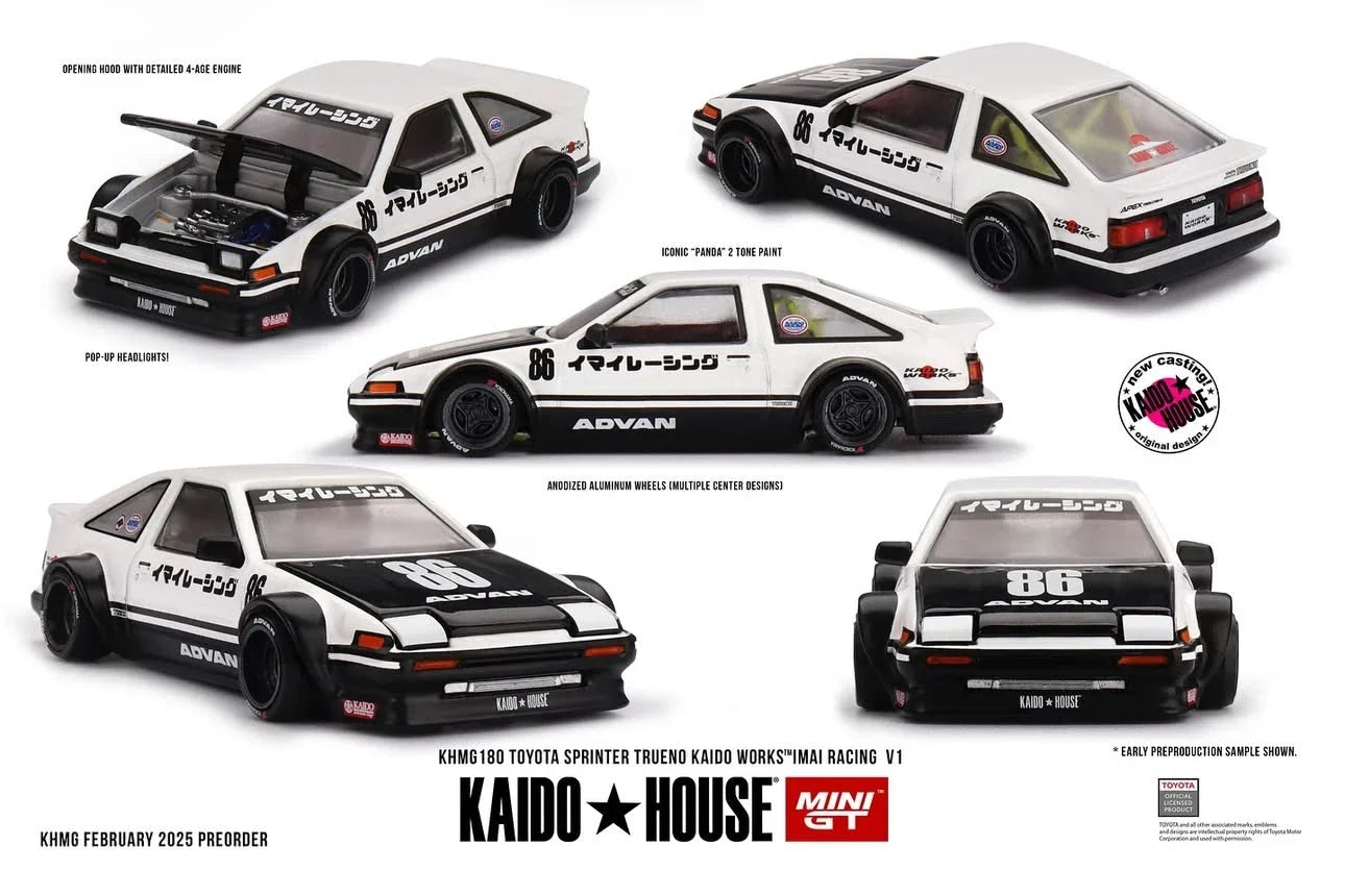 Toyota Sprinter Trueno AE86 IMAIRACING KHMG 1:64 Scale Diecast Model Car