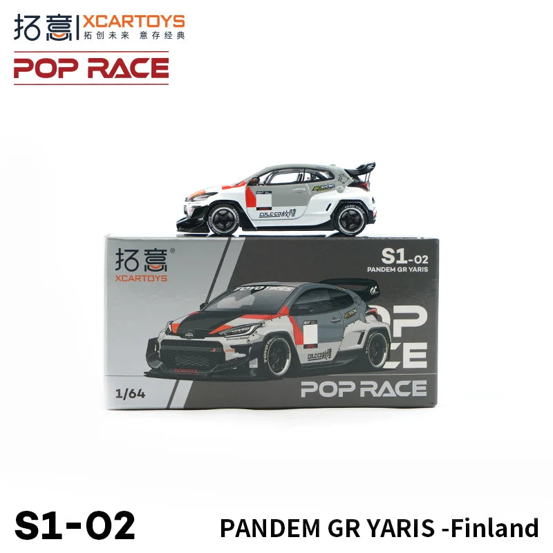 Pop Race XCARTOYS GR Yaris Custom Type 08 1 64 Metal 1:64 Diecast