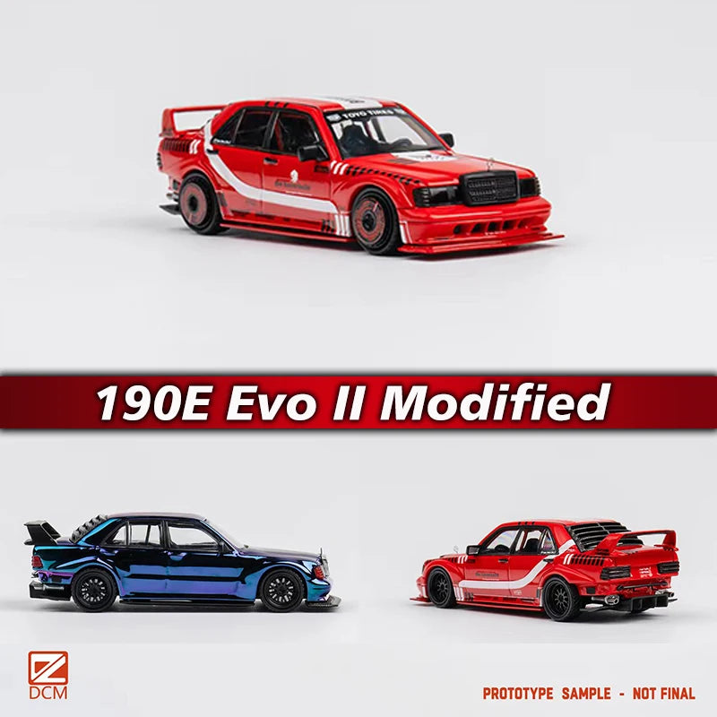 Mercedes-Benz 190E EVO II Red DCM 1:64 Diecast