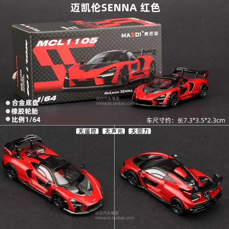 McLaren Senna GT-R White Hobby Masdi 1:64 Diecast
