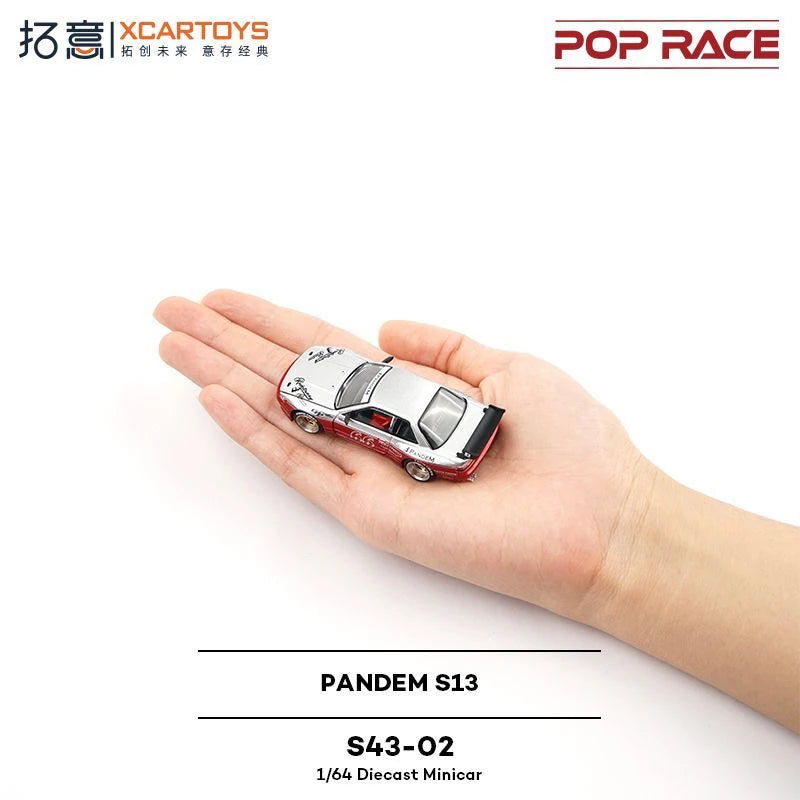 XCARTOYS Pop Race Pandem S13 1 64 Metal Plastic Parts S43 1:64 Diecast