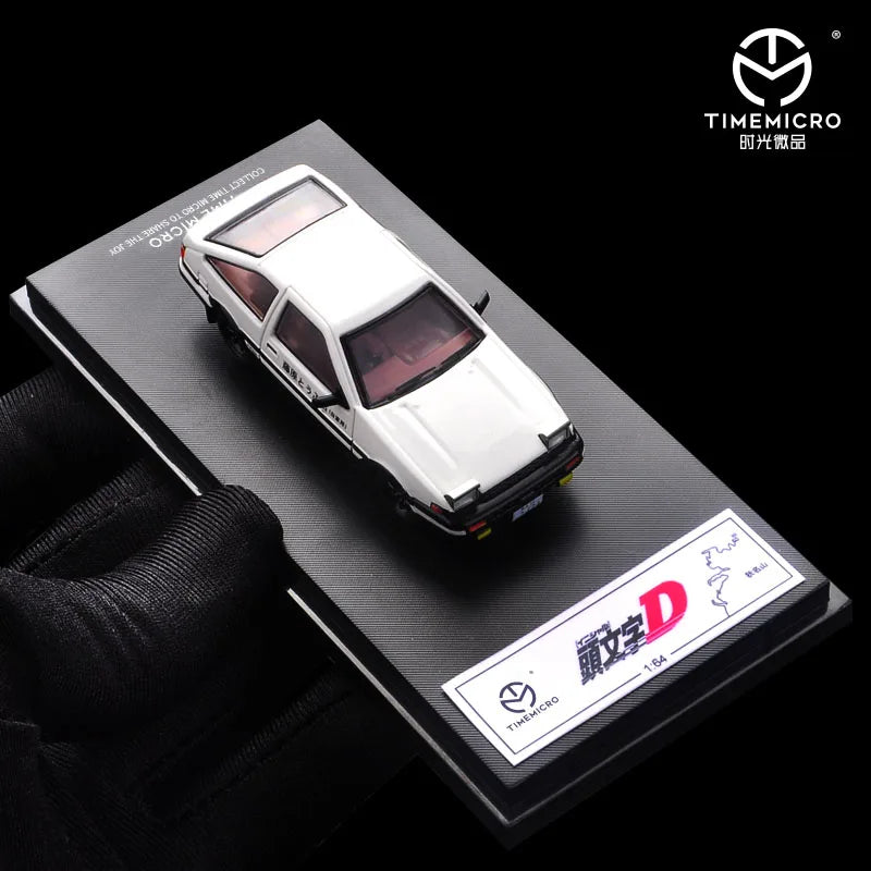 Toyota AE86 Initial D Tofu Shop Time Micro 1:64 Scale Diecast Model Car