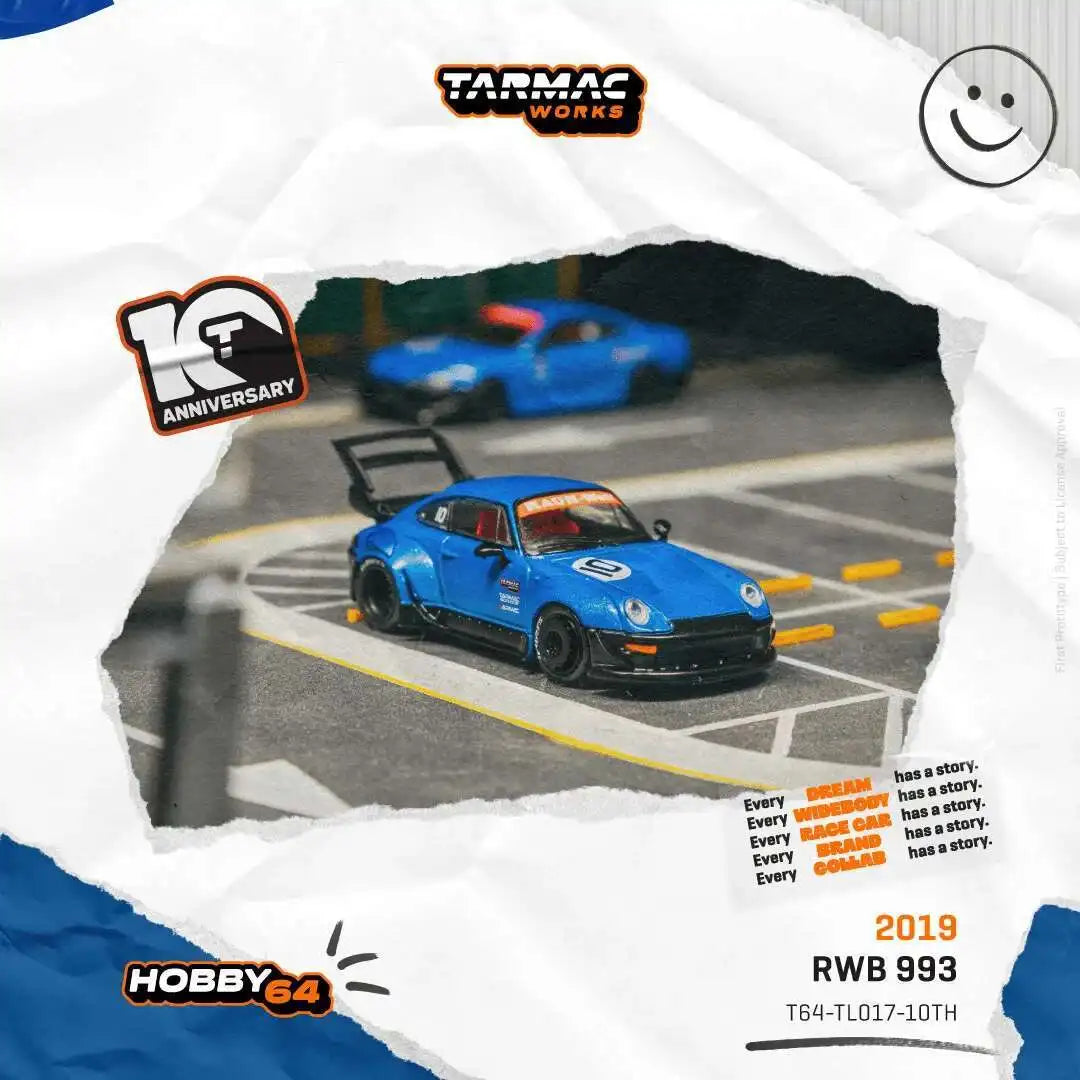 Porsche Work CIVIC EG6 RWB 993 AUDI 1:64 Diecast