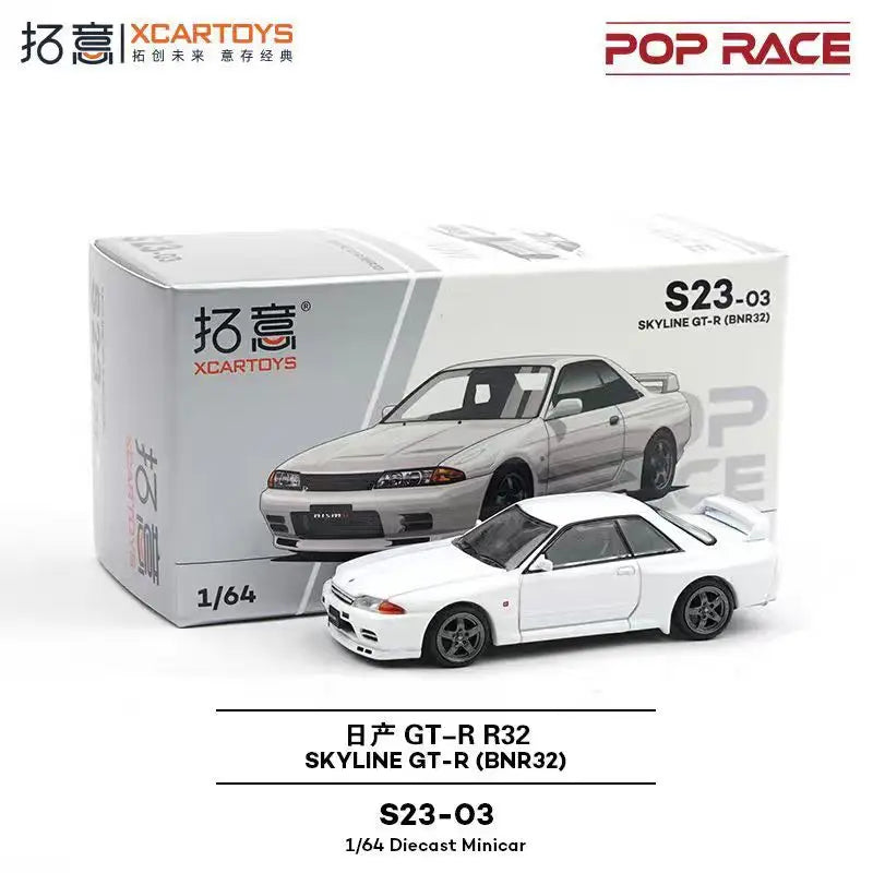 Pop Race XCARTOYS Skyline GT-R Bnr32 1 64 Metal Plastic 1:64 Diecast