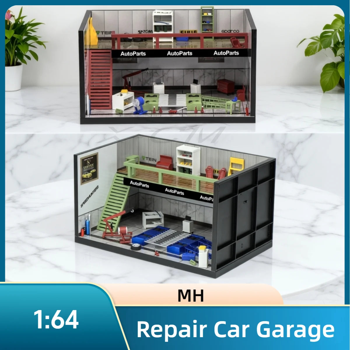 MH Repair Garage Diorama 1:64 Display