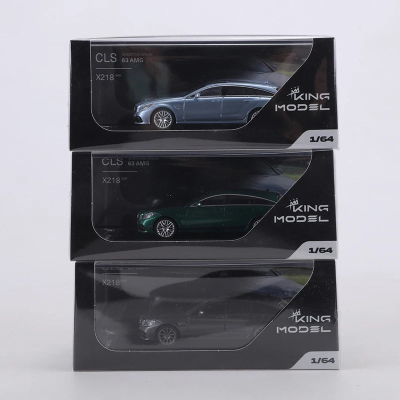 King 1 64 Cls63 Amg Gray Blue Green Limited Edition 1:64 Diecast