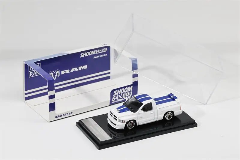 Shoom64 1 64 Ram Srt 1 Pickup Truck Black White 1:64 Diecast