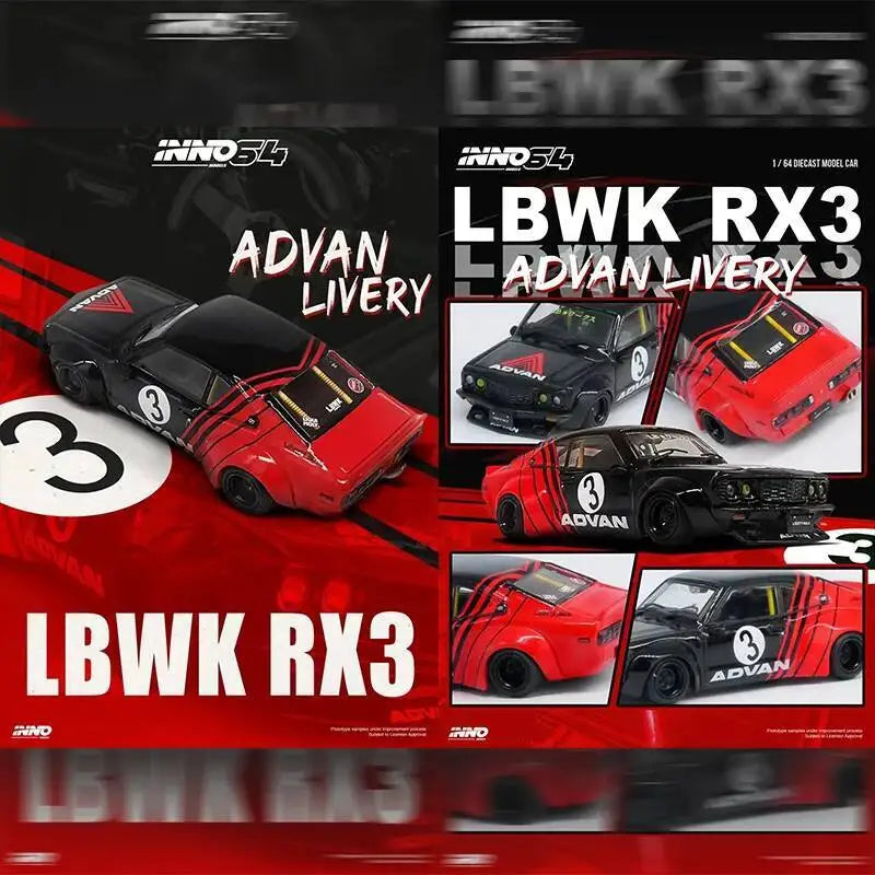 Inno 1 64 Lbwk F40 RX-7 RX-3 308 GTB GT-R 1:64 Diecast