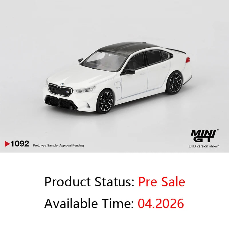 Presale MINI GT 1092 1 64 BMW M5 Alpine White 1:64 Diecast