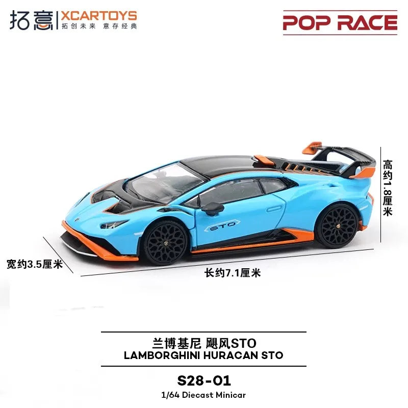 Pop Race XCARTOYS Huracan Sto 1 64 Metal Plastic Parts S28 1:64 Diecast