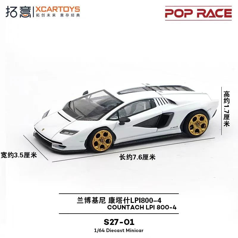 XCARTOYS Pop Race Countach Lpi 800 4 7 6:64 Diecast