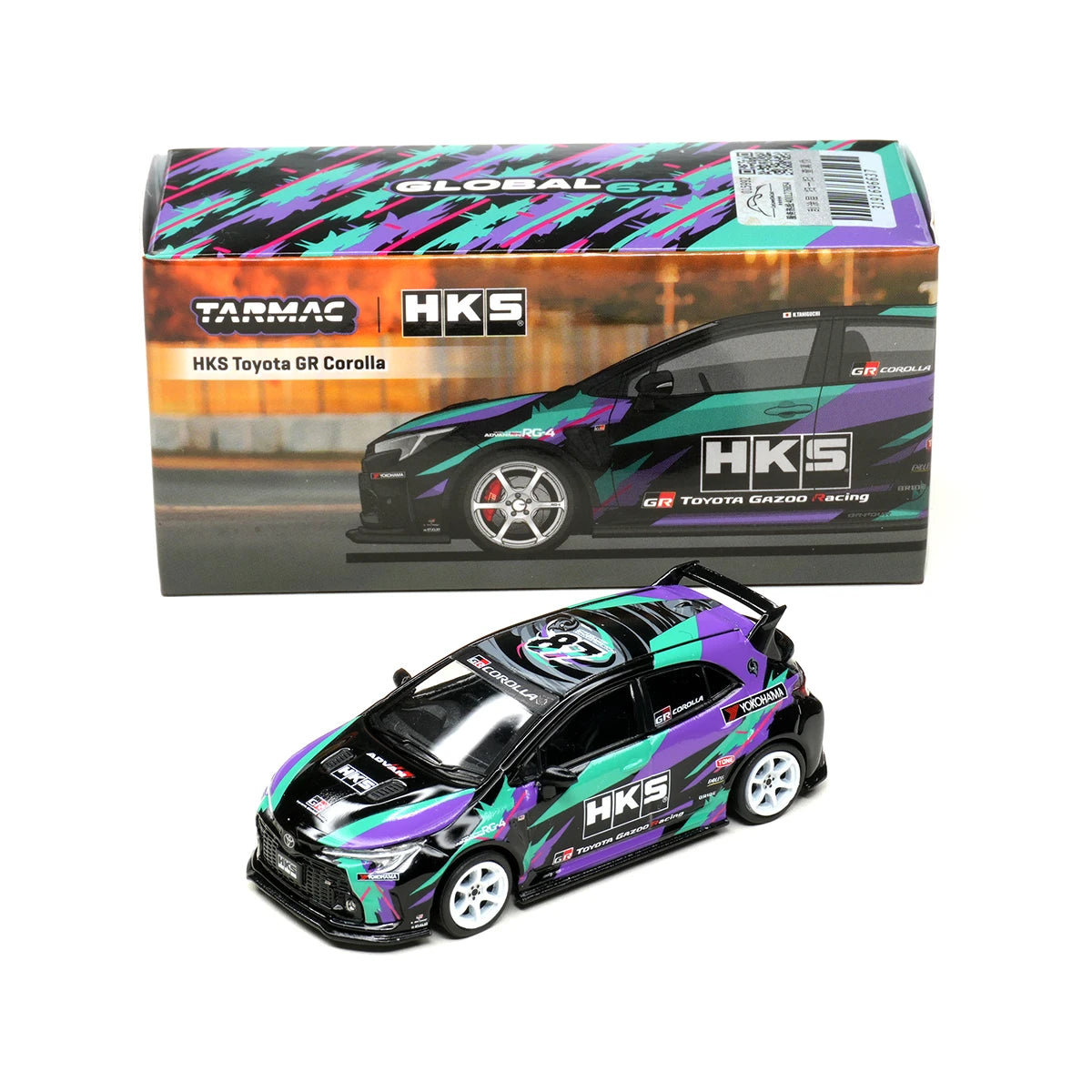 Toyota HKS GR Corolla Tarmac Works 1:64 Scale Diecast Model Car