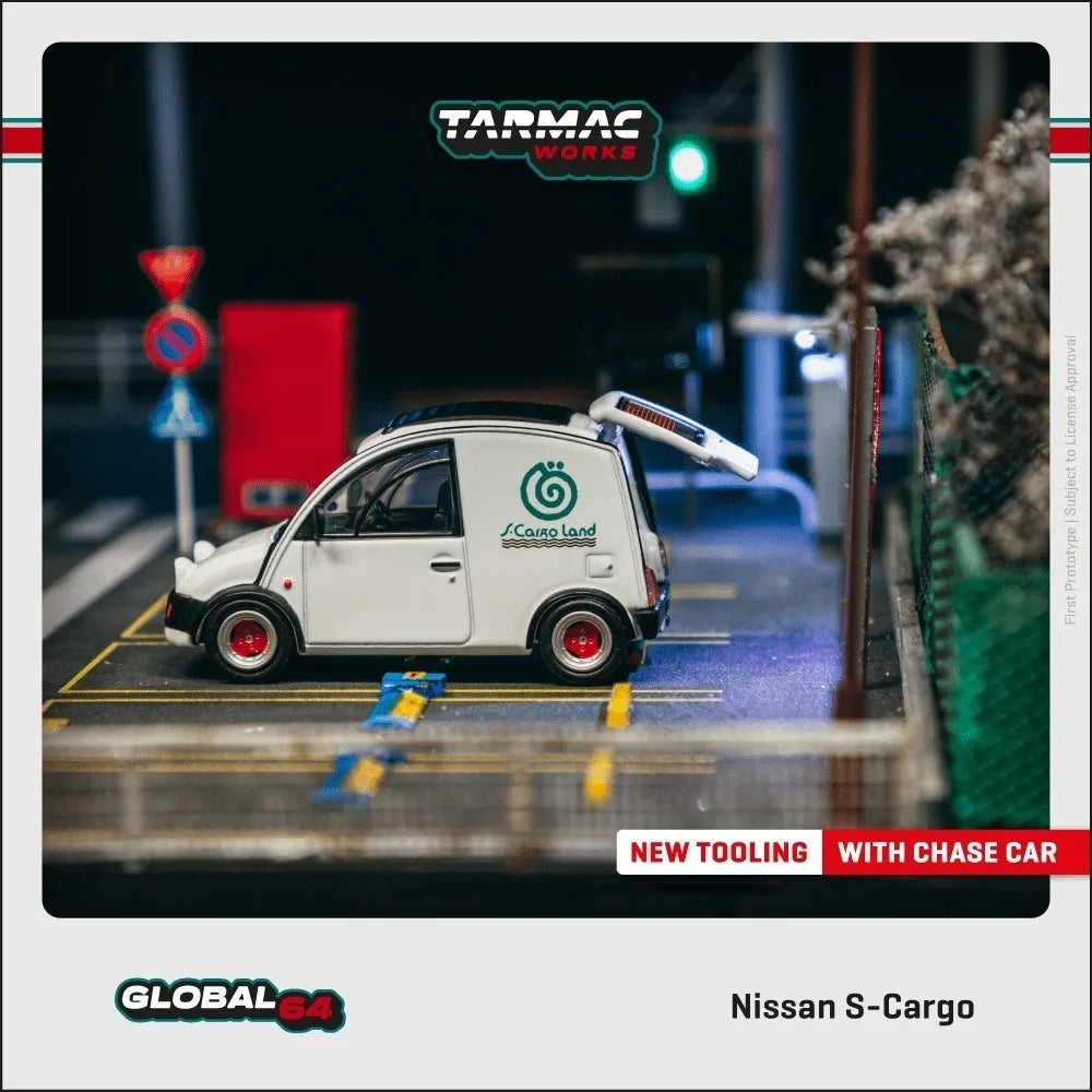 Tarmac Works Nissan S-Cargo White CHASE 1:64 Diecast