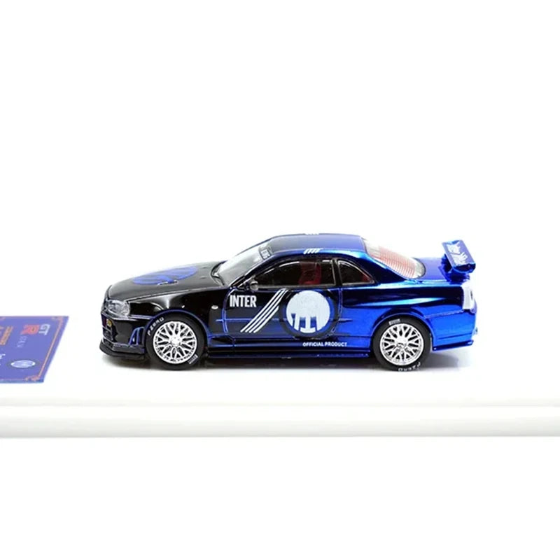 Nissan Skyline GT-R R34 Chrome Demon King Auto 1:64 Diecast
