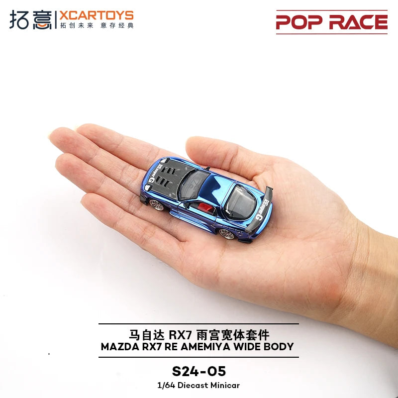XCARTOYS Pop Race RX-7 Re Rx7re Wide Body 1 64 Metal 1:64 Diecast