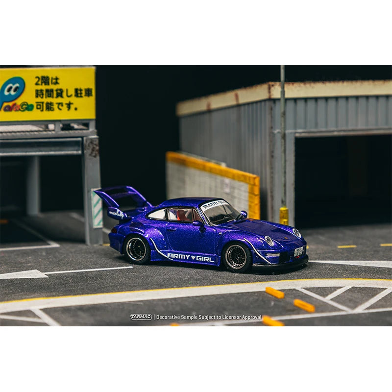 Tarmac Works Porsche TW RWB 993 ARMY GIRL 1:64 Diecast