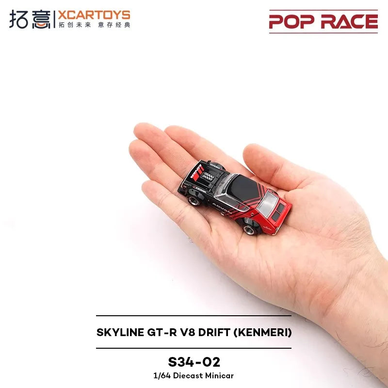Pop Race XCARTOYS Skyline GT-R V8 Drift 1 64 Metal 1:64 Diecast