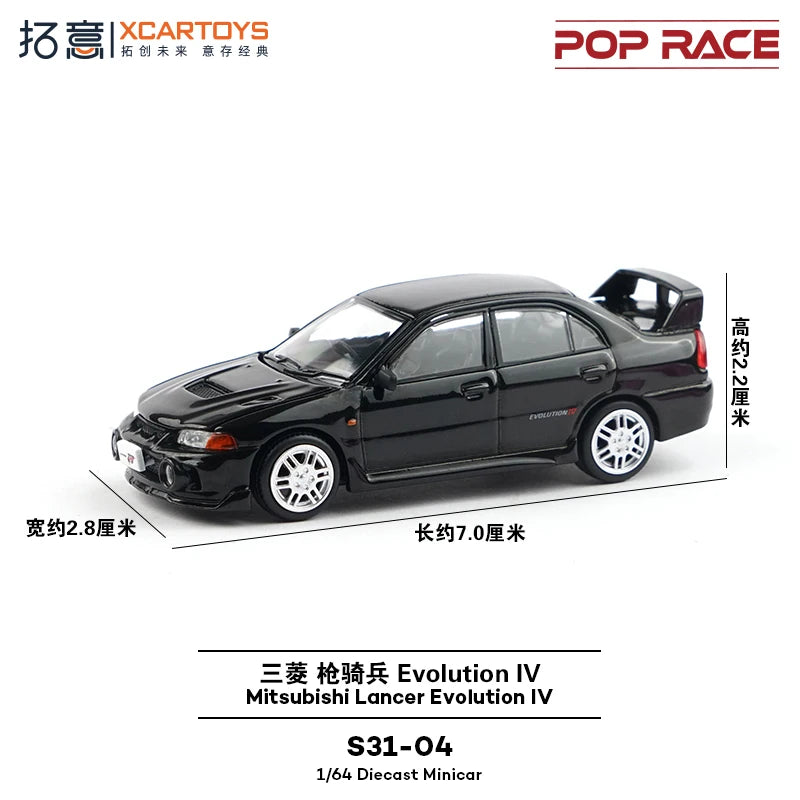 XCARTOYS Pop Race Lancer Evolution Iv Evo 1 64 Metal Plastic 1:64 Diecast
