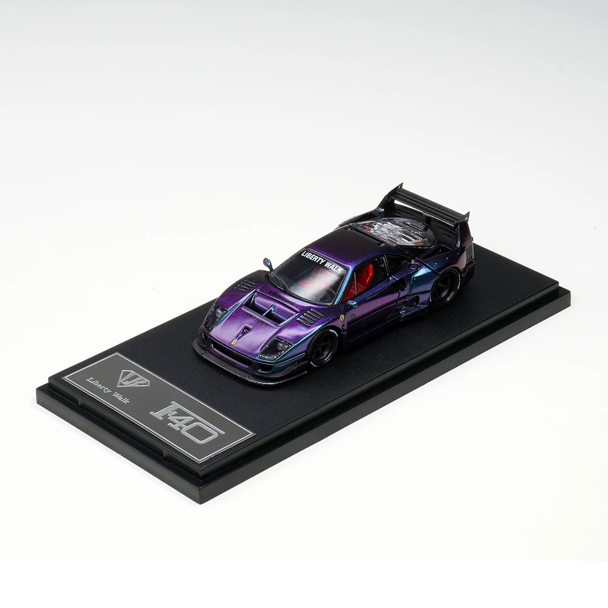 Ferrari F40 LBWK Ice Blue Magic Purple Star 1:64 Diecast