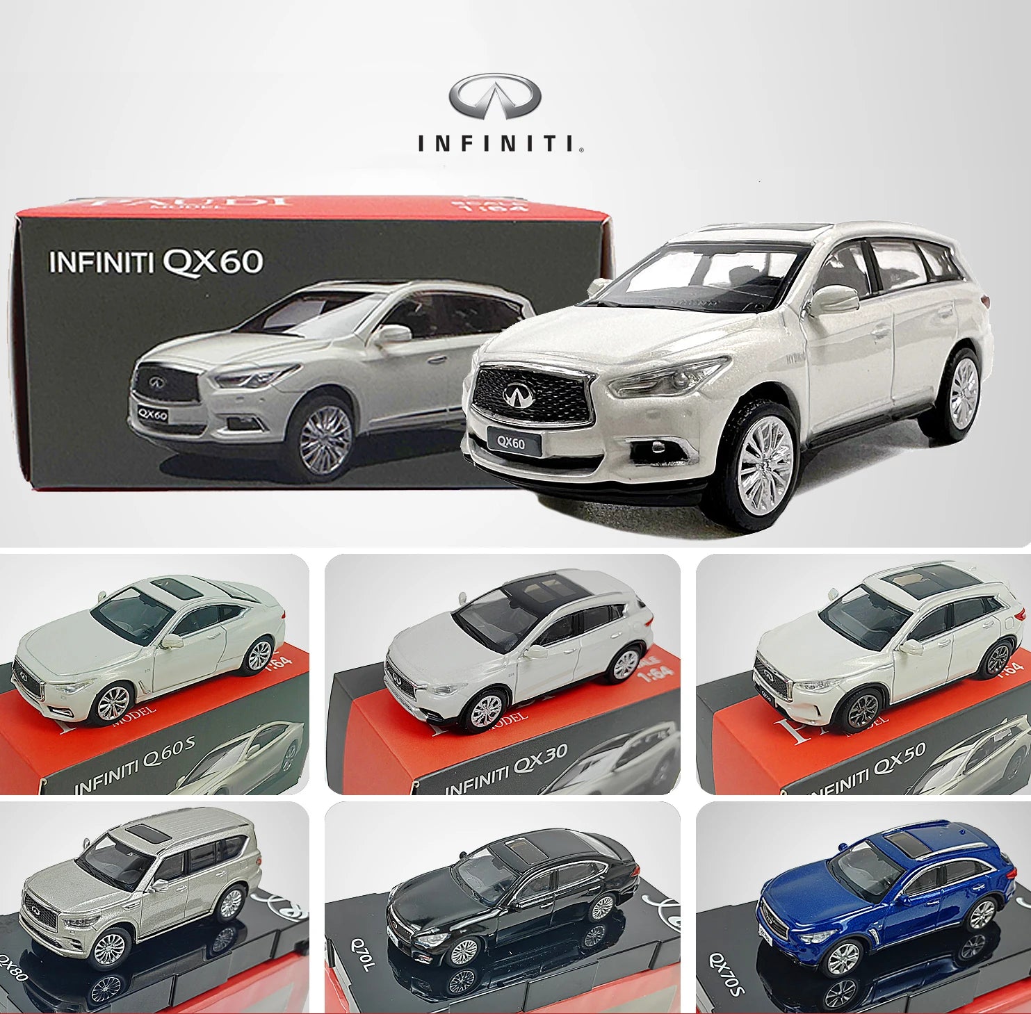 Infiniti Q70 QX60 QX70 QX80 QX30 1:64 Diecast
