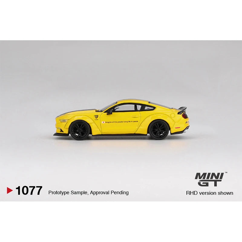 MINI GT Ford Mustang LBWK Triple Yellow 1:64 Diecast