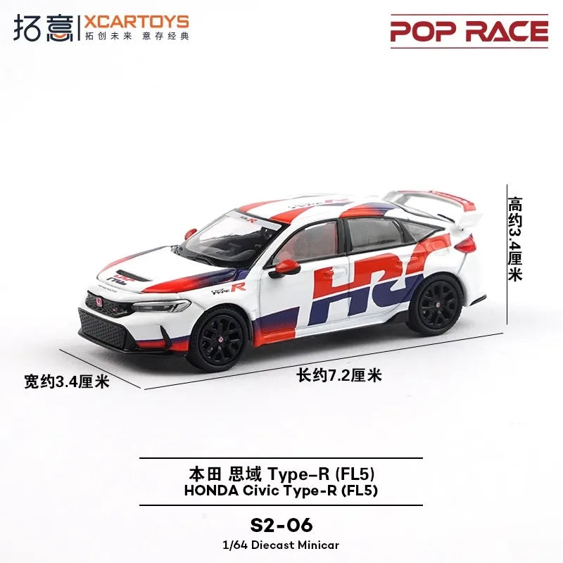 XCARTOYS Pop Race Civic Type R Fl5 7 2:64 Diecast