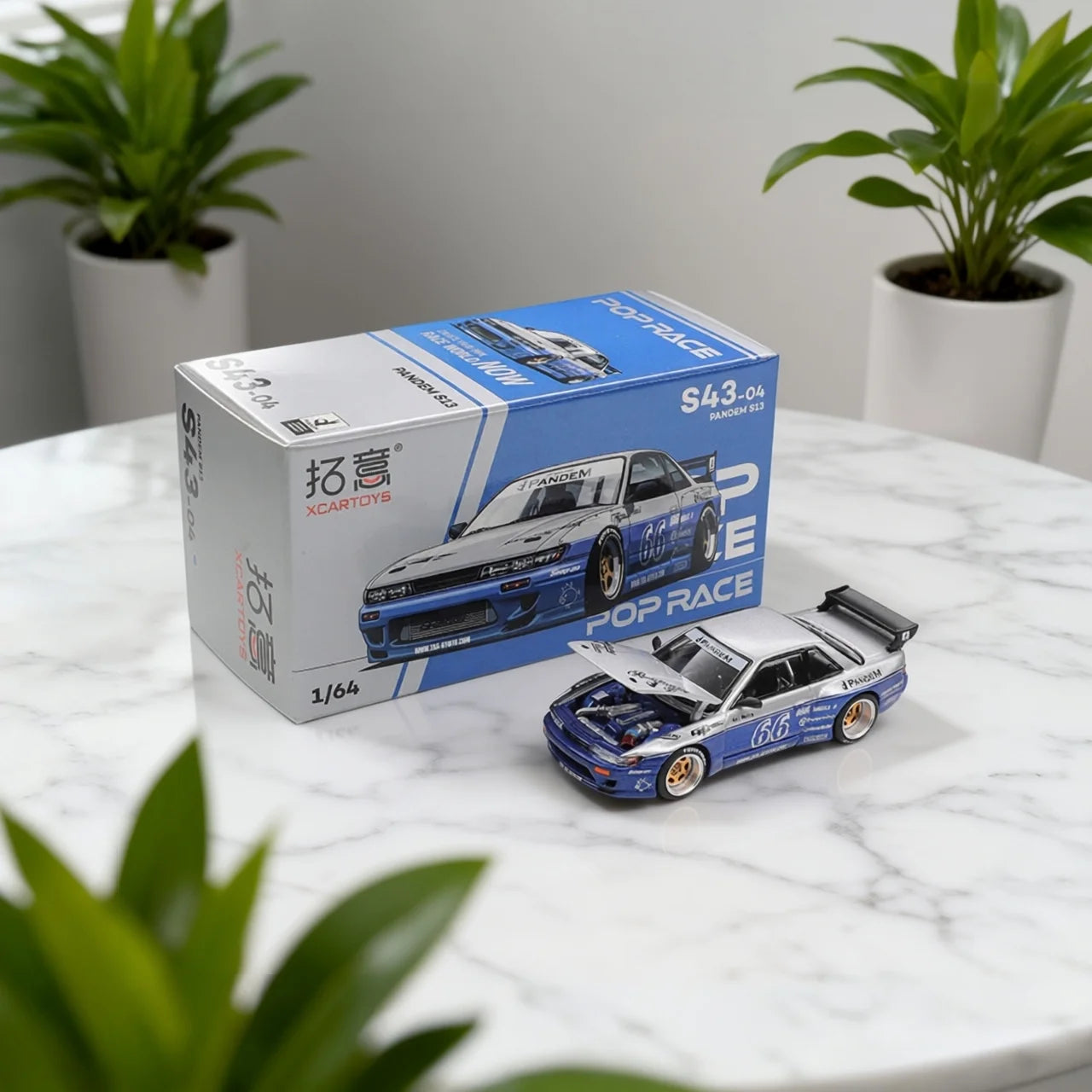 XCARTOYS Pop Race Pandem S13 66 1 64 Metal Plastic Parts 1:64 Diecast