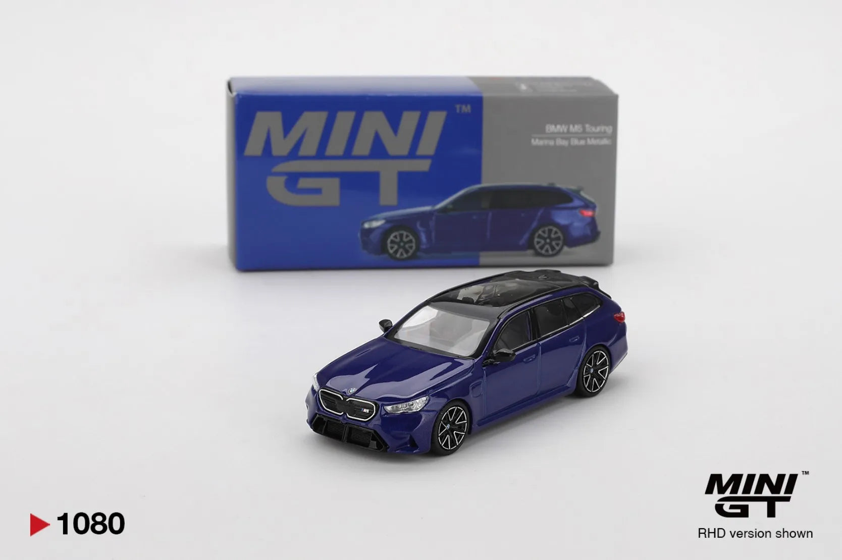 MINI GT BMW M5 Touring G99 Marina Bay Blue 1:64 Diecast