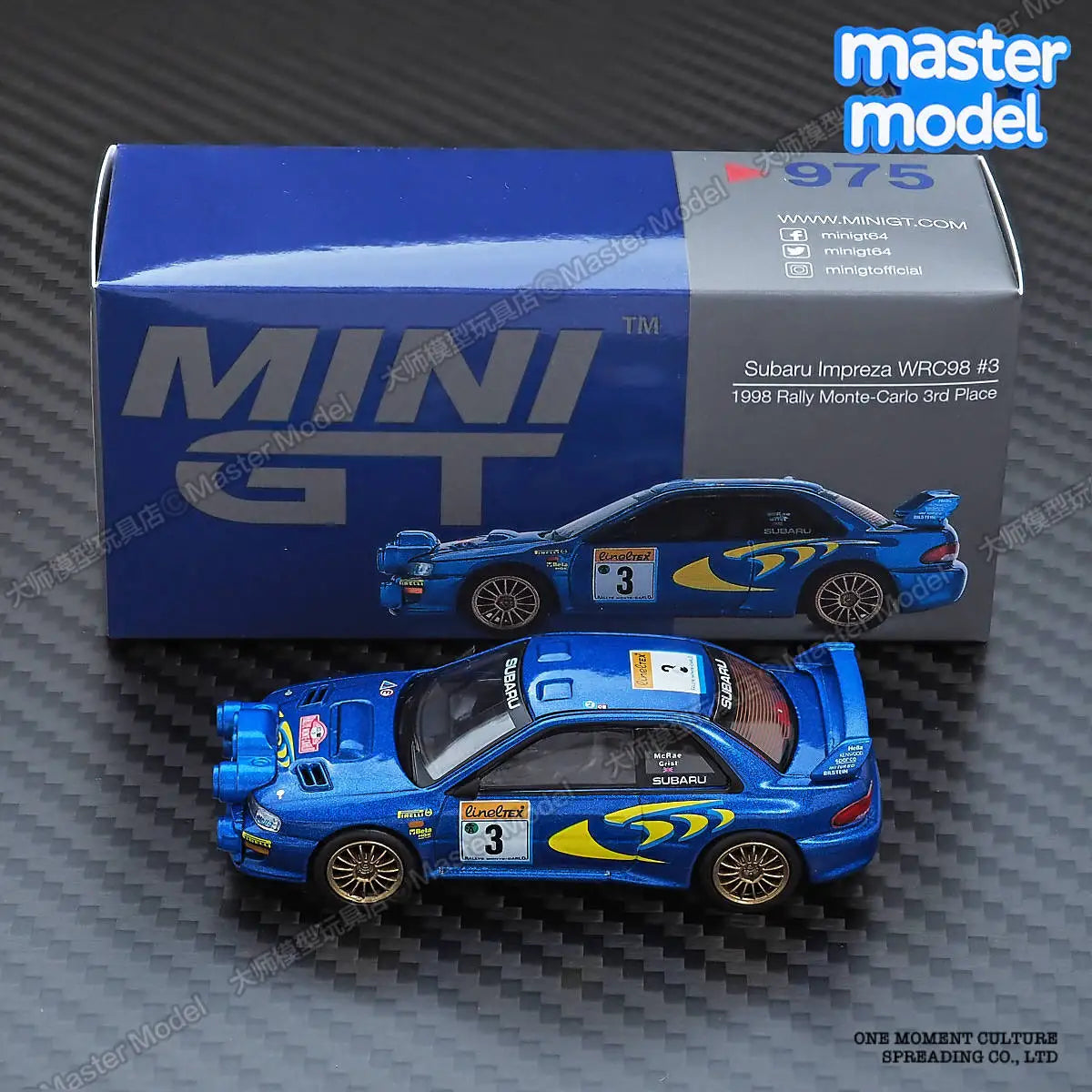 MINI GT Subaru Impreza WRC Rally Car 1998 1:64 Diecast
