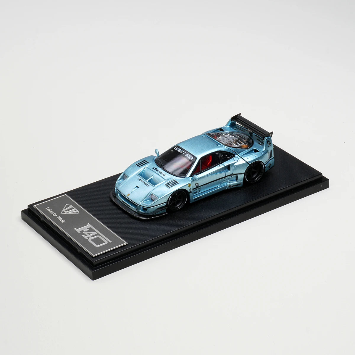 Ferrari F40 LBWK Ice Blue Magic Purple Star 1:64 Diecast