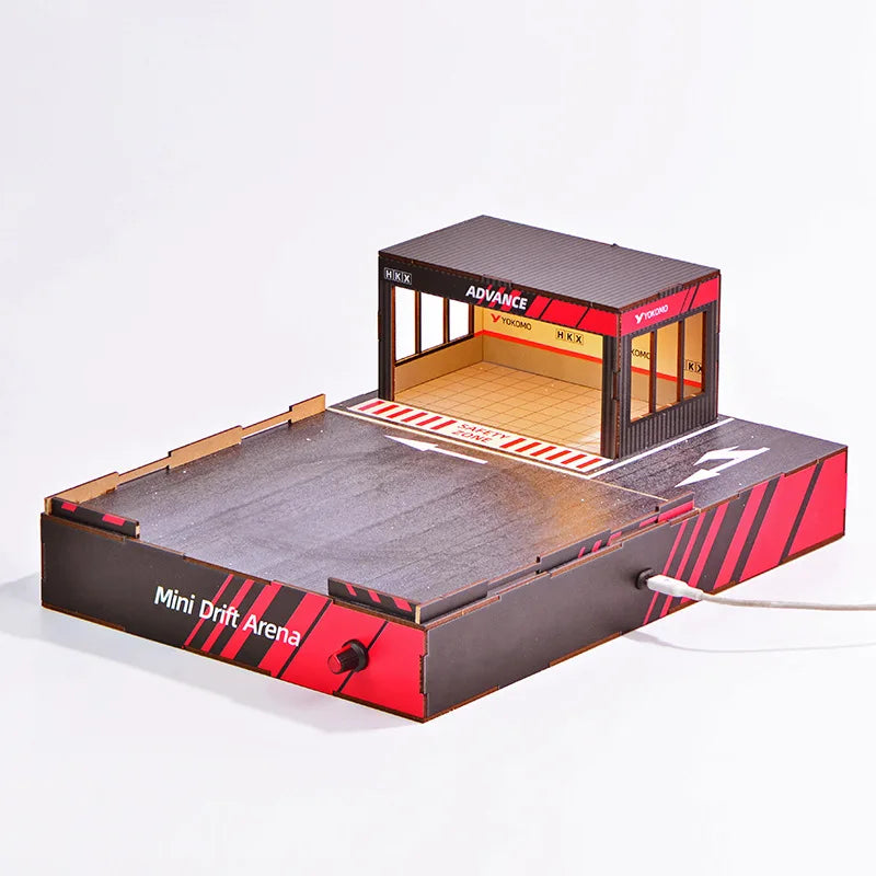 1:64 Drift Track Diorama with LED Garage Display
