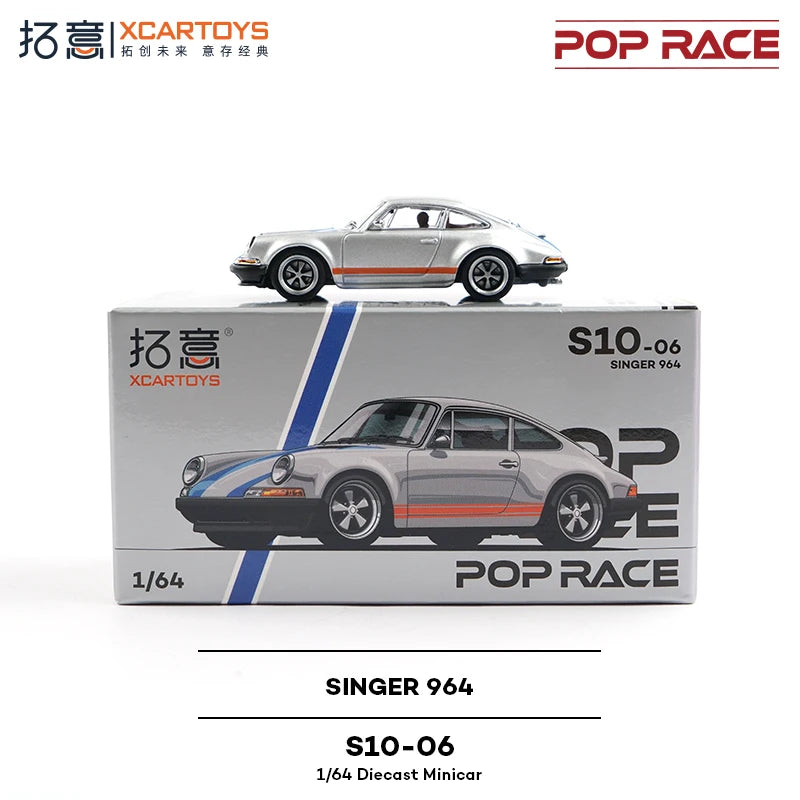 Pop Race XCARTOYS Singer 964 1 64 Metal Plastic Parts S10 1:64 Diecast