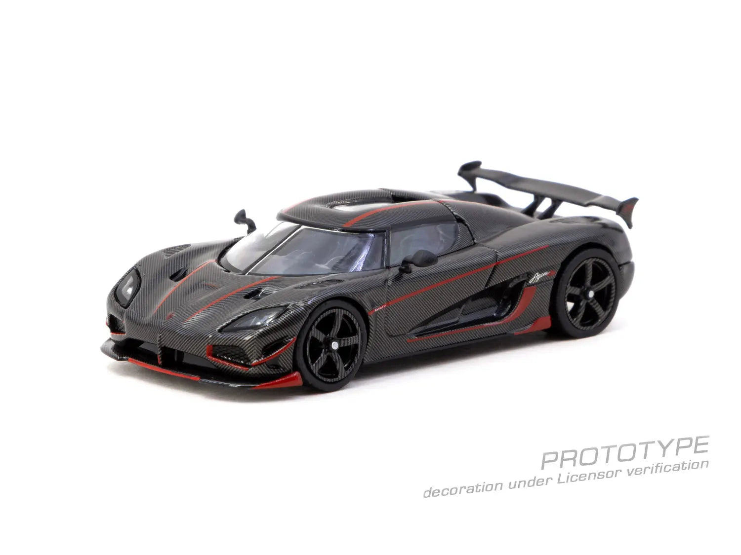 Tw 1 64 Koenigsegg Agera Rs Black Carbon Fiber Red 1:64 Diecast