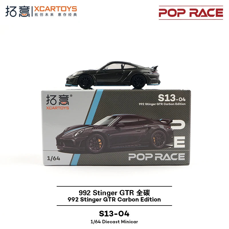 XCARTOYS Pop Race 992 Stinger GT-R Carbon Edition 7 1 CM 1:64 Diecast