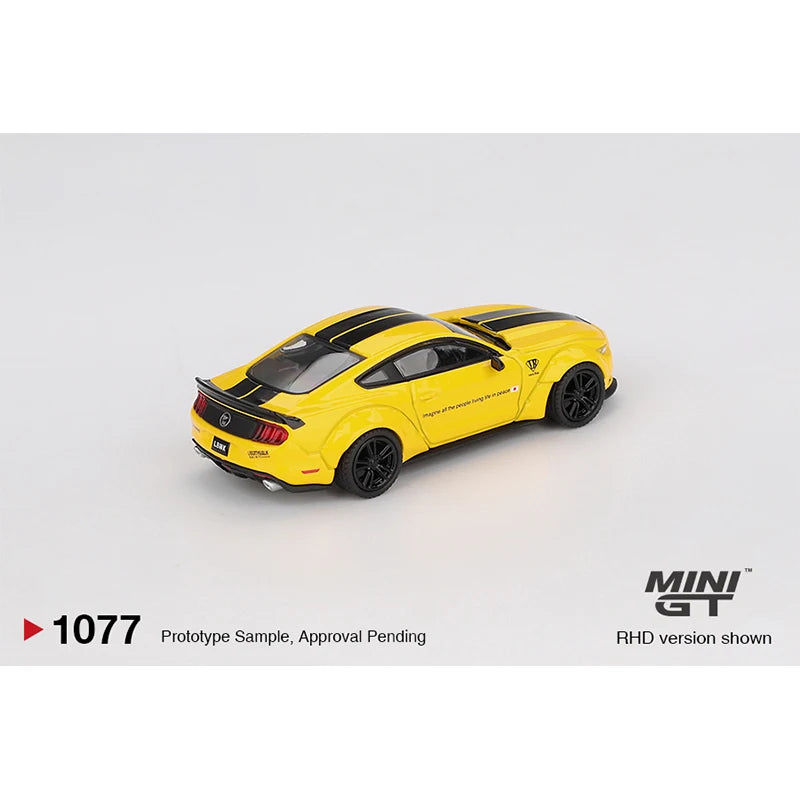 MINI GT Ford Mustang LBWK Triple Yellow 1:64 Diecast