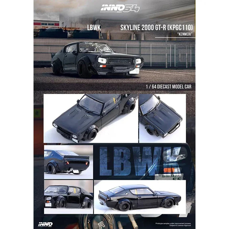 INNO64 Nissan Skyline GT-R 2000 KPGC110 Kenmeri 1:64 Diecast