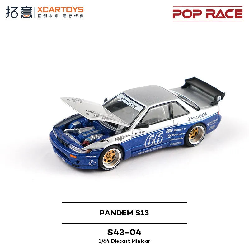 XCARTOYS Pop Race Pandem S13 66 1 64 Metal Plastic Parts 1:64 Diecast