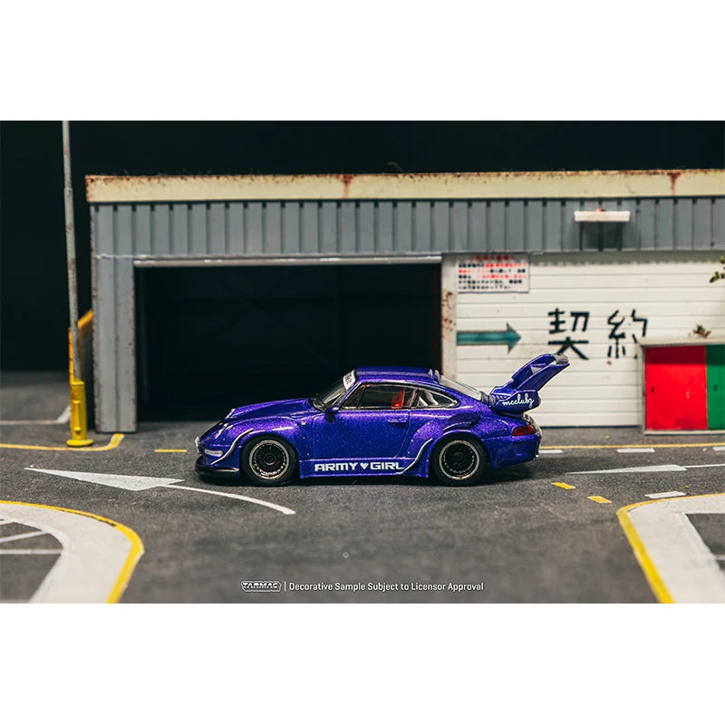 Tarmac Works Porsche TW RWB 993 ARMY GIRL 1:64 Diecast