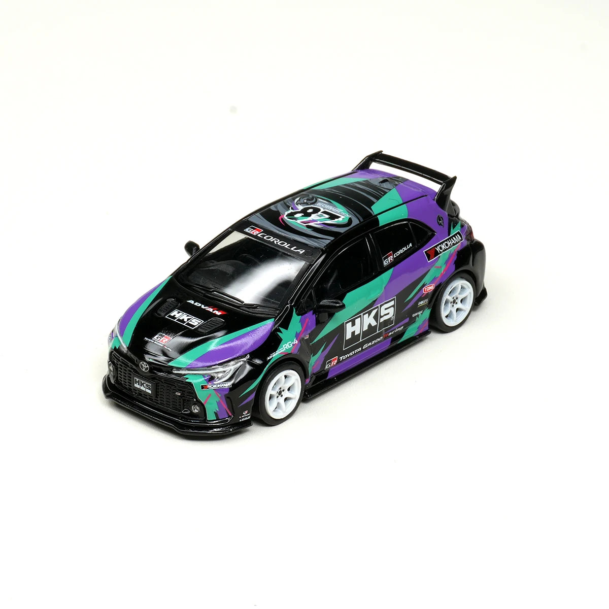 Toyota HKS GR Corolla Tarmac Works 1:64 Scale Diecast Model Car