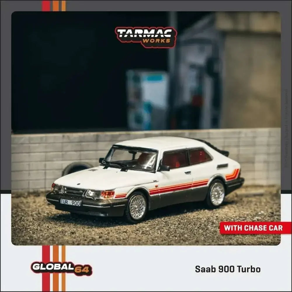 Tarmac Works Saab 900 Turbo White 1:64 Diecast