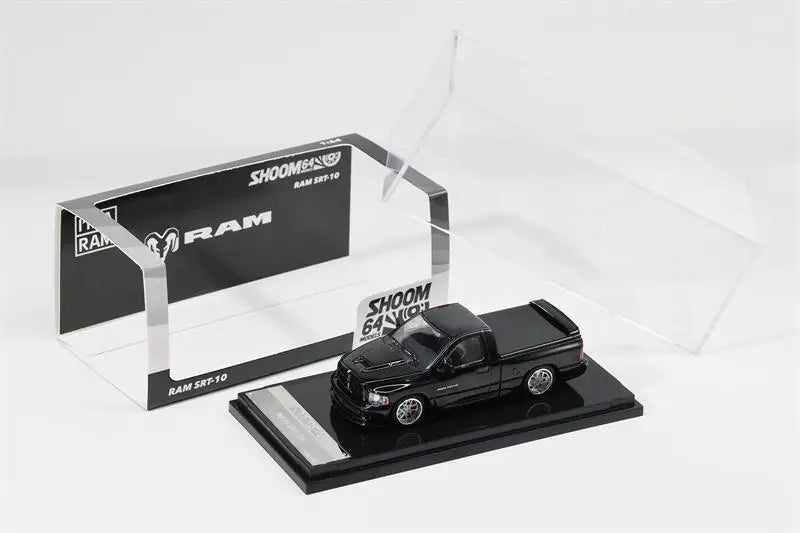 Shoom64 1 64 Ram Srt 1 Pickup Truck Black White 1:64 Diecast