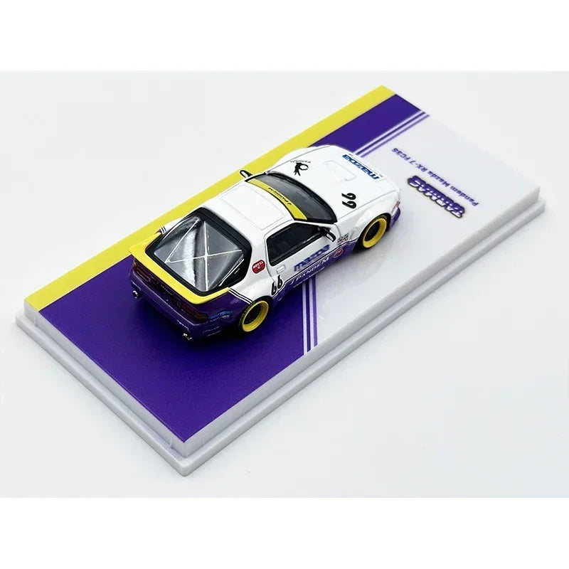 Tarmac Works Mazda RX-7 FC3S Pandem White Purple 1:64 Diecast