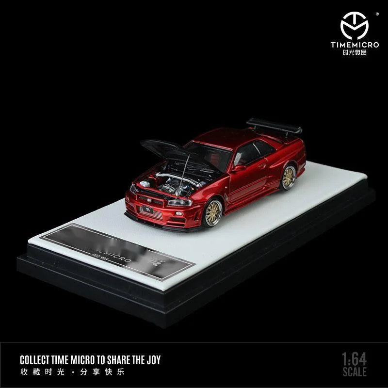 GT-R R34 Open Timemicro Tm 1 64 Simulated Decoration 1:64 Diecast